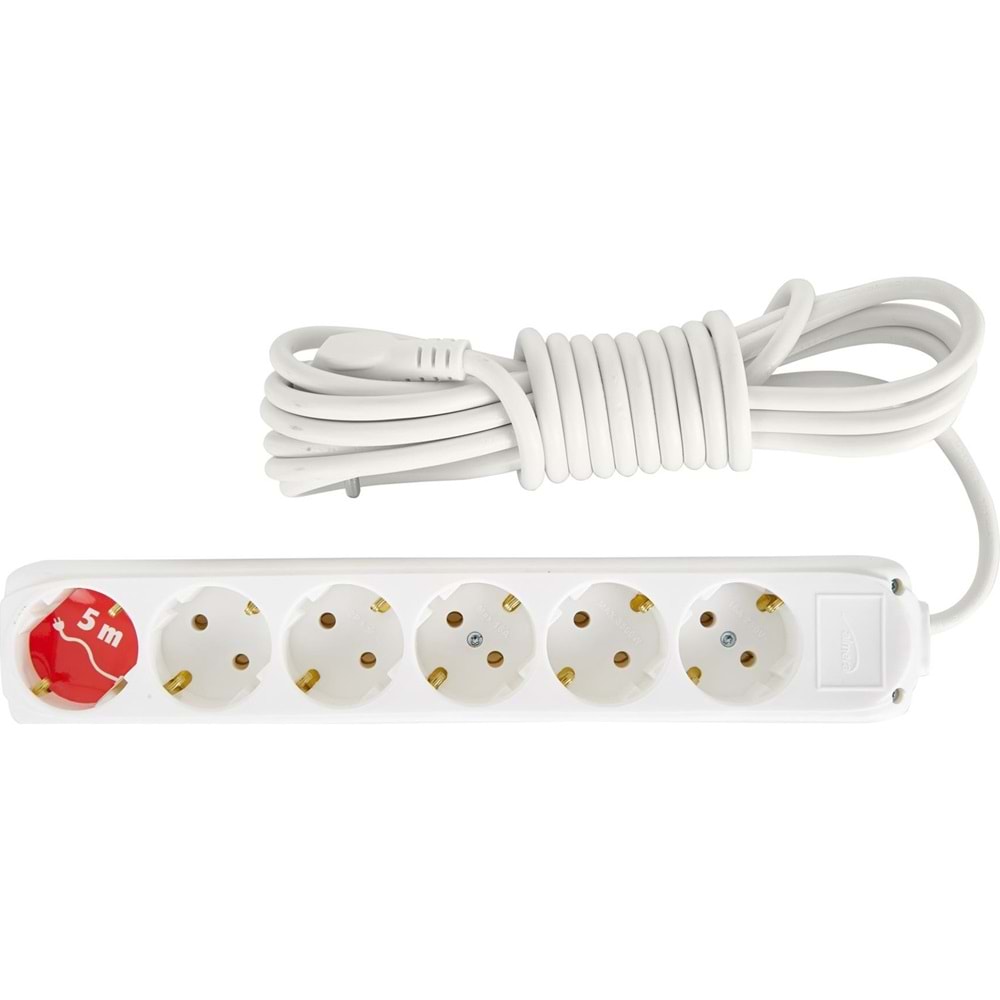 ALMERA UZATMA 6LI TOPRAKLI PRİZ 5MT