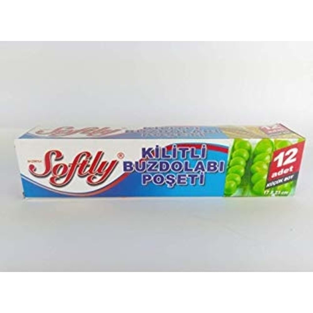 SOFTLY 12Lİ KİLİTLİ KÜÇÜK BOY BUZDOLABI POŞETİ KL100