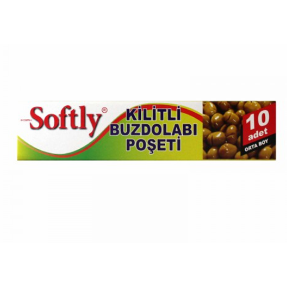 SOFTLY 10LU KİLİTLİ ORTA BOY BUZDOLABI POŞETİ KL100