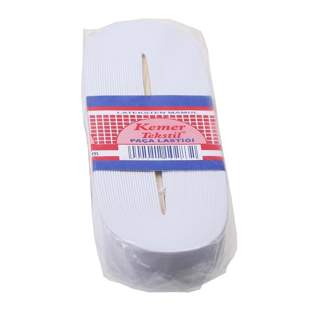 KEMER 3CM PAÇA LASTİĞİ BEYAZ