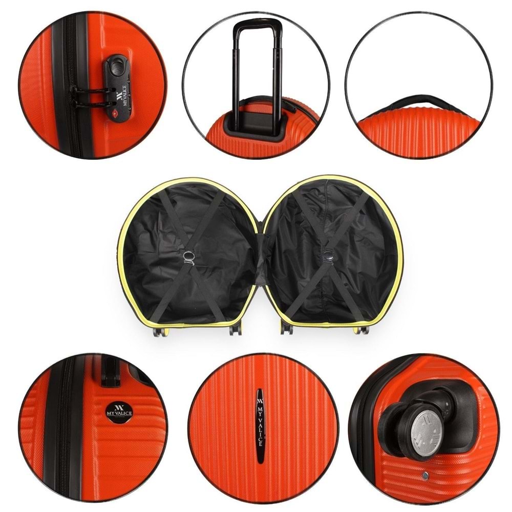 MY VALİCE VALİZ BUBBLE ABS YUVARLAK KARMA RENK