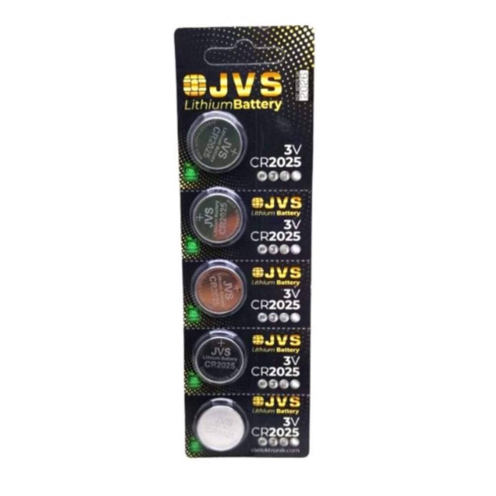 JVS CR2025 LİTYUM 5Lİ PARA PİL BX20