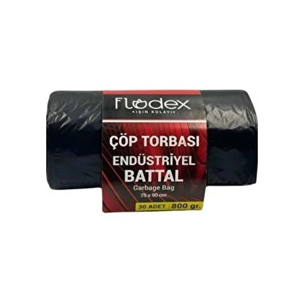 FLODEX ENDÜSTRİYEL BATTAL ÇÖP TORBASI 75X90CM 30ADET