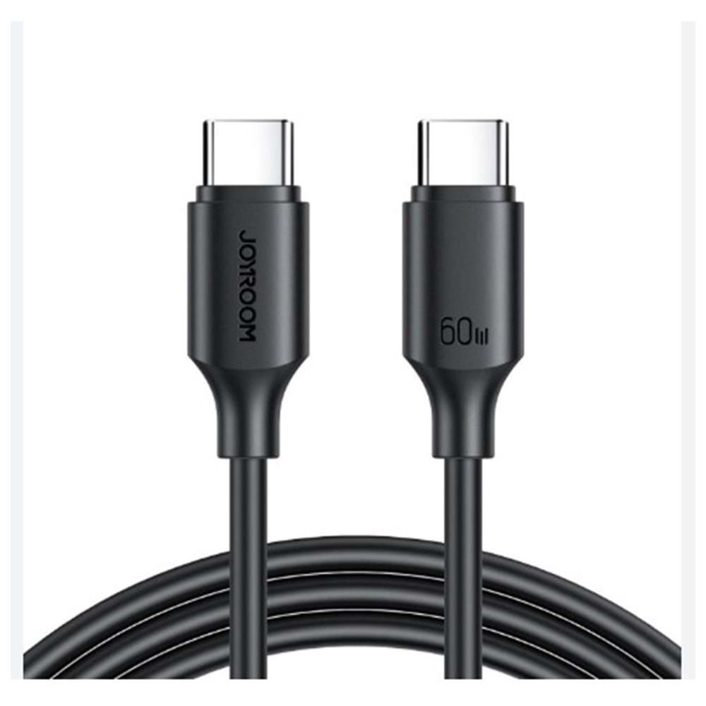 JOYROOM TYPE-C TO TYPE-C 2M 60W SİYAH KABLO