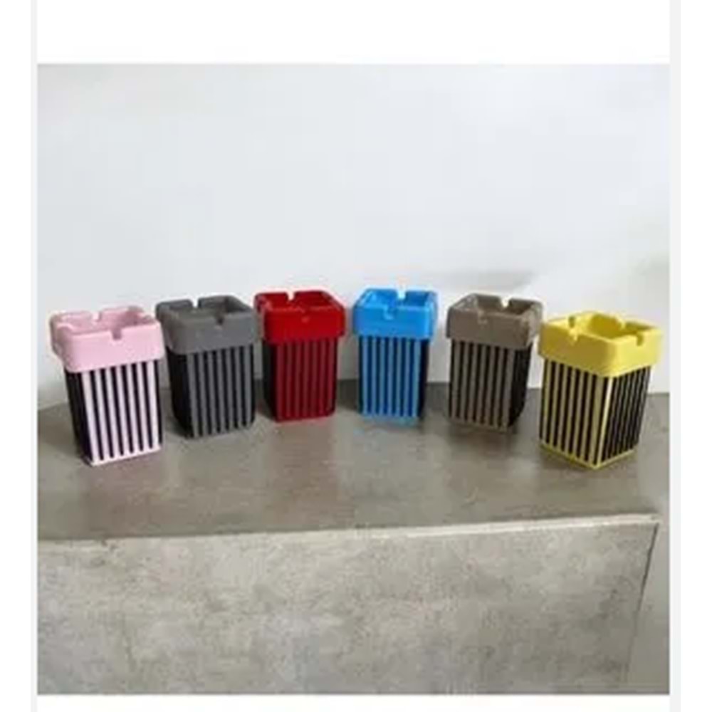 ÇİZGİLİ PLASTİK KOKUSUZ KARE KÜLLÜK BX48