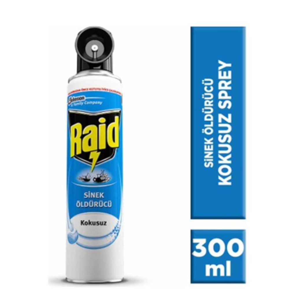 RAİD KOKUSUZ SİNEK İLACI 300ML BX12