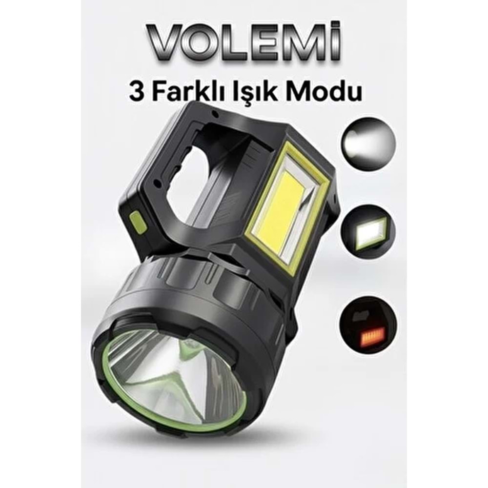 VOLEMİ ŞARJLI USB EL FENERİ