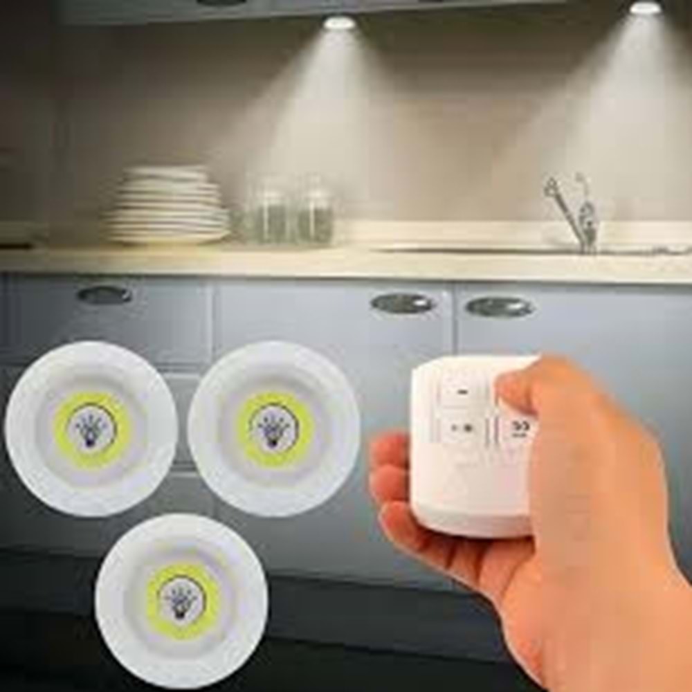 VOLEMİ KUMANDALI 3 LÜ LEDLİ ARMATÜR