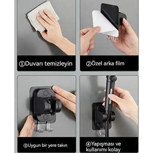 DİMA HOME DUŞ MAFSALI YAPIŞKANLI SİYAH