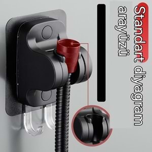 DİMA HOME DUŞ MAFSALI YAPIŞKANLI SİYAH