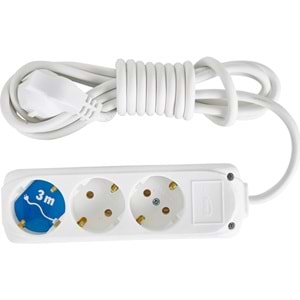 ALMERA UZATMA 3LÜ TOPRAKLI PRİZ 3MT