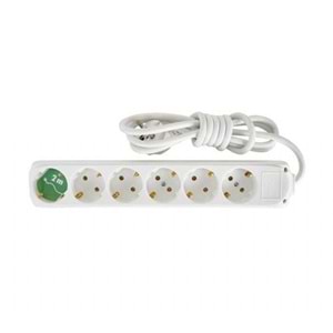 ALMERA UZATMA 6LI ANAHTARLI TOPRAKLI PRİZ 2MT