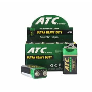 ATC ULTRA 9 VOLT PİL BX10