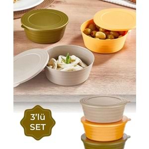 URVE 3 LÜ PLASTİK SAKLAMA KABI