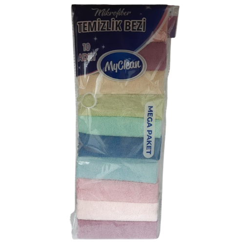MYCLEAN 10LU MİKROFİBER TEMİZLİK BEZİ 30X30CM