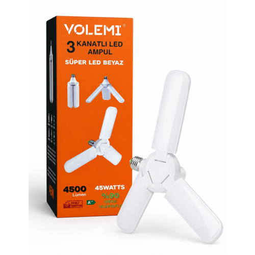 VOLEMİ 45W 3 KANATLI LED AMPUL KL60