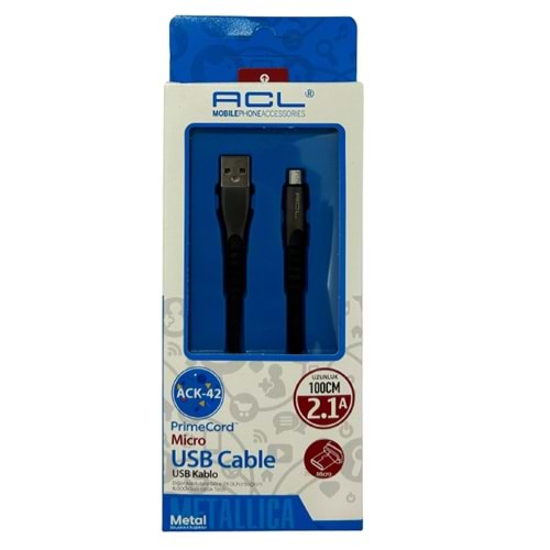 ACL MOBILEPHONEACCESSORIES PRİME CORD MİCRO USB KABLO BX30