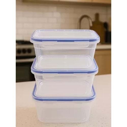 ASUDE 3LÜ DİKDÖRTGEN SIZDIRMAZ SAKLAMA KABI