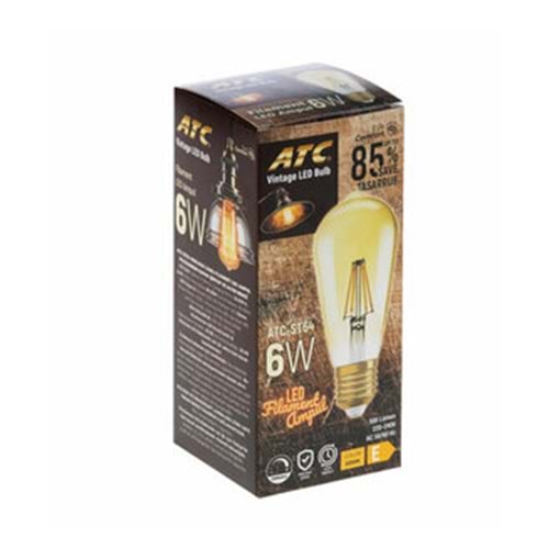 ATC 6W FİLAMENT SARI IŞIK LED AMPUL