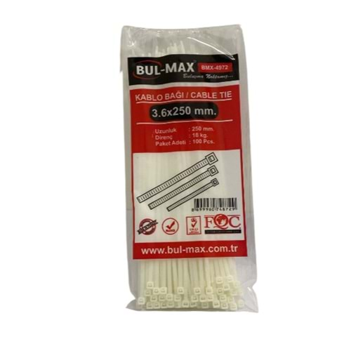 BULMAX 3.6X250MM CIRT KELEPÇE KARMA 100PCS