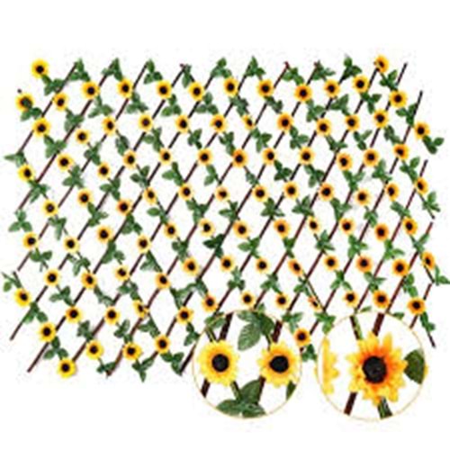 YAPAY ÇİÇEKLİ AHŞAP UZAYAN BAHÇE ÇİTİ