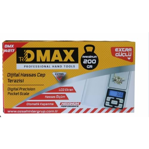 DMAX 200GR DİJİTAL HASSAS CEP TERAZİSİ