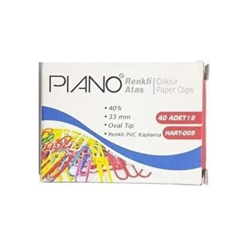 PIANO PVC KAPLAMA RENKLİ ATAÇ BX36