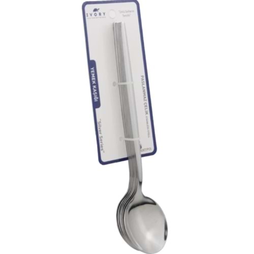 IVORY 6 LI YEMEK KAŞIĞI GÜMÜŞ