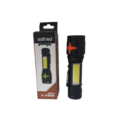 SOFT LED ŞARJLI EL FENERİ
