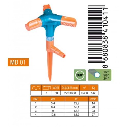 MEDALYAN MD-01 TURBO 3 LÜ SPRINK KL50