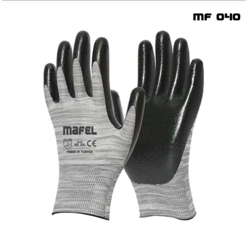 MAFEL GRİ SİYAH ZEBRA İŞÇİ ELDİVENİ BX12