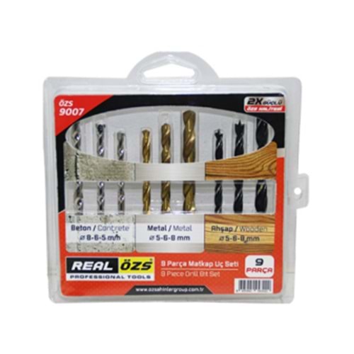 REAL ÖZS 9 PARÇA MATKAP UCU SET