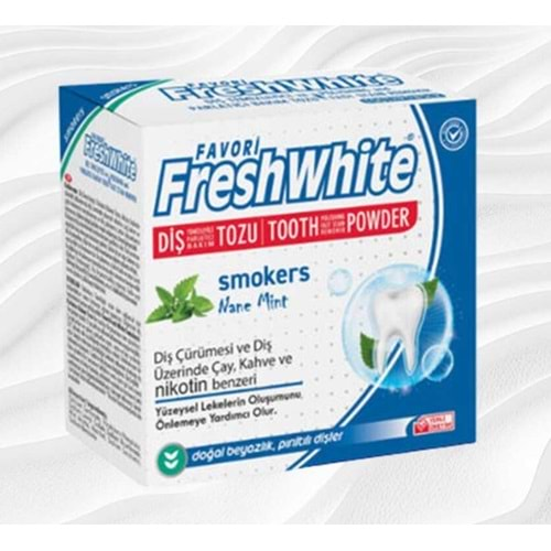 FRESH WHİTE SMOKERS VİTAMİNLİ DİŞ TOZU 50GR BX24