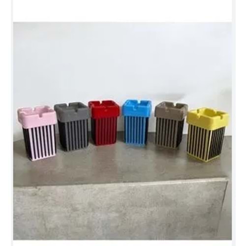 ÇİZGİLİ PLASTİK KOKUSUZ KARE KÜLLÜK BX48