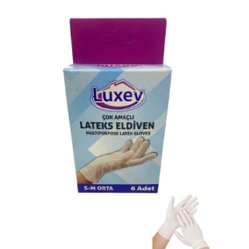 LUXEV 6 LI LATEX ELDİVEN BX24