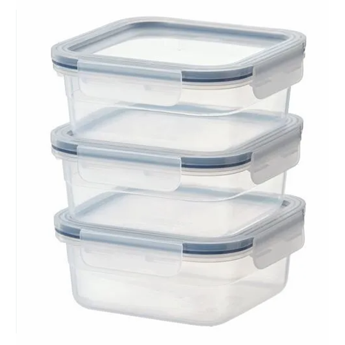 PLASTİK 3LÜ ŞEFFAF SAKLAM KABI