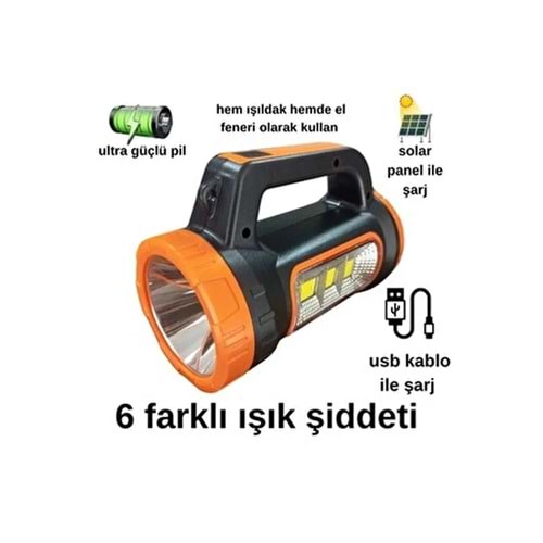 VOLEMİ 3W+15W SOLAR EL FENERİ
