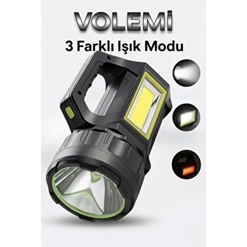 VOLEMİ ŞARJLI USB EL FENERİ