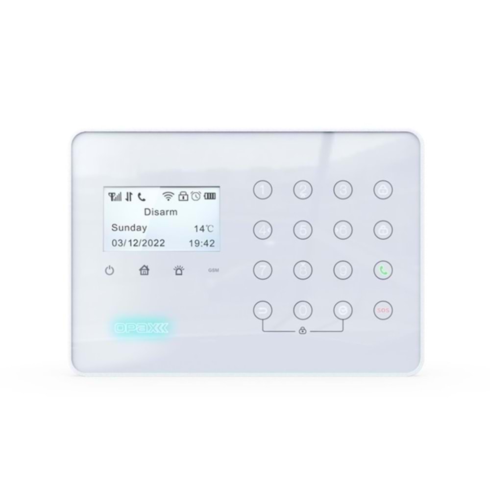 OPAX ARD-575 GPRS I GSM I WIFI KABLOLU & KABLOSUZ DOKUNMATİK ALARM SİSTEMİ