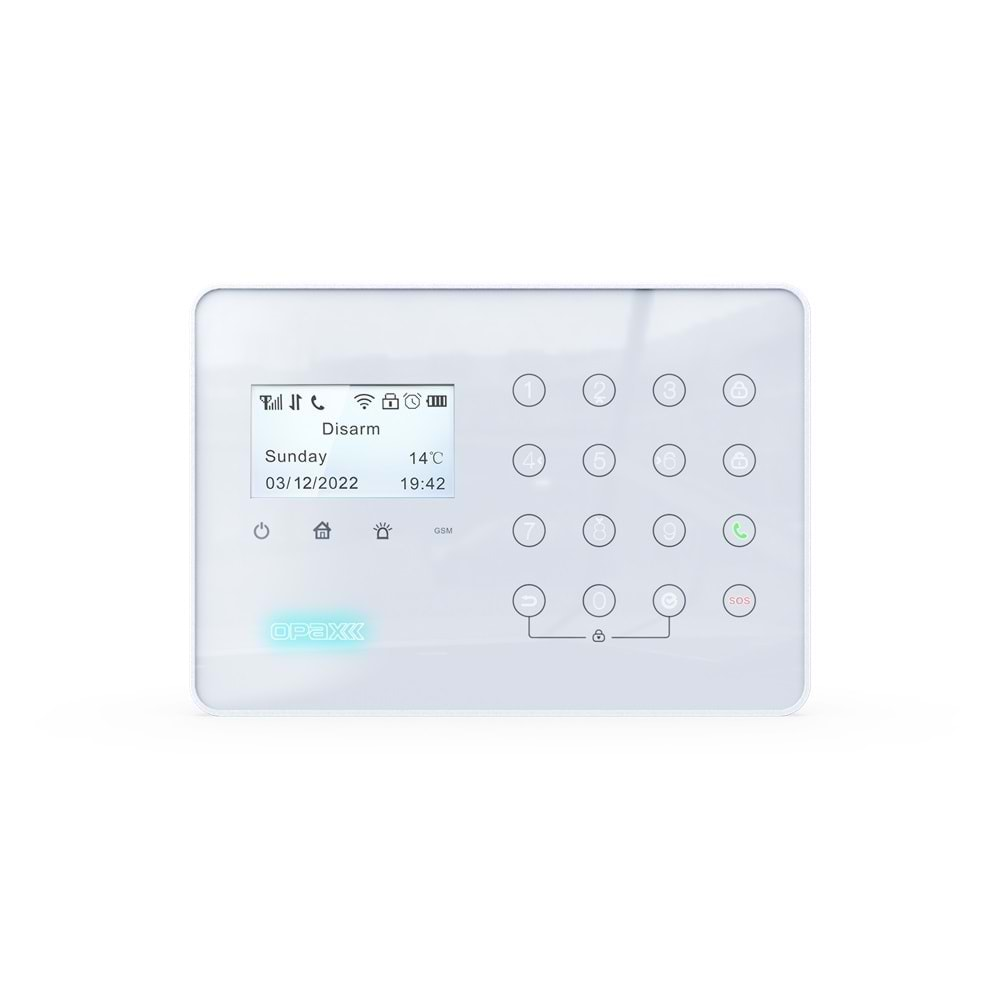 OPAX ARD-575 GPRS I GSM I WIFI KABLOLU & KABLOSUZ DOKUNMATİK ALARM SİSTEMİ (1 YIL AHM ÜCRETSİZ)