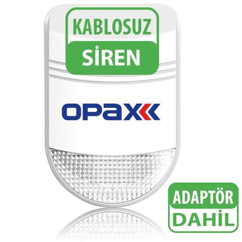 OPAX BGR-09 KABLOSUZ HARİCİ SİREN /MESAFE ARTIRICI /REPEATER ADAPTÖR DAHİL