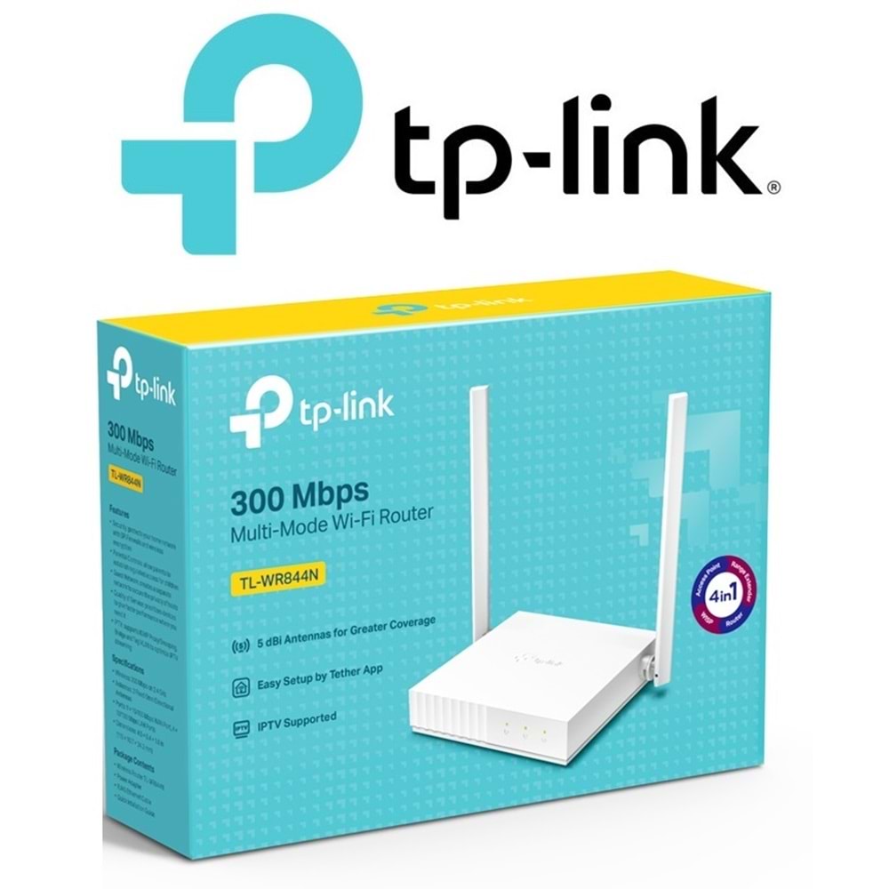 TP LİNK TL-WR 844 N 300MBPS MULTİMODE WİFİ ROUTER