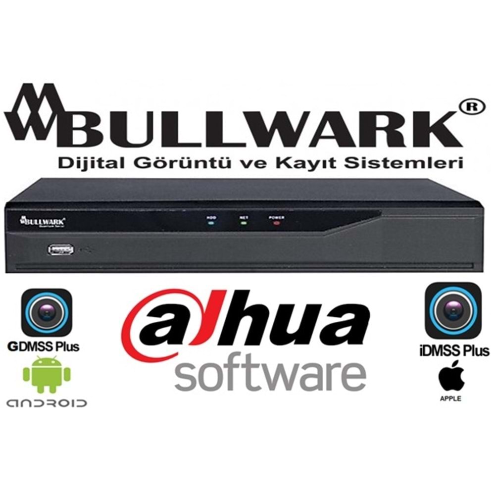 BULLWARK BLW-U6032-D832 Kanal 12MP H.265 8 Disk Network Kayıt Cihazı