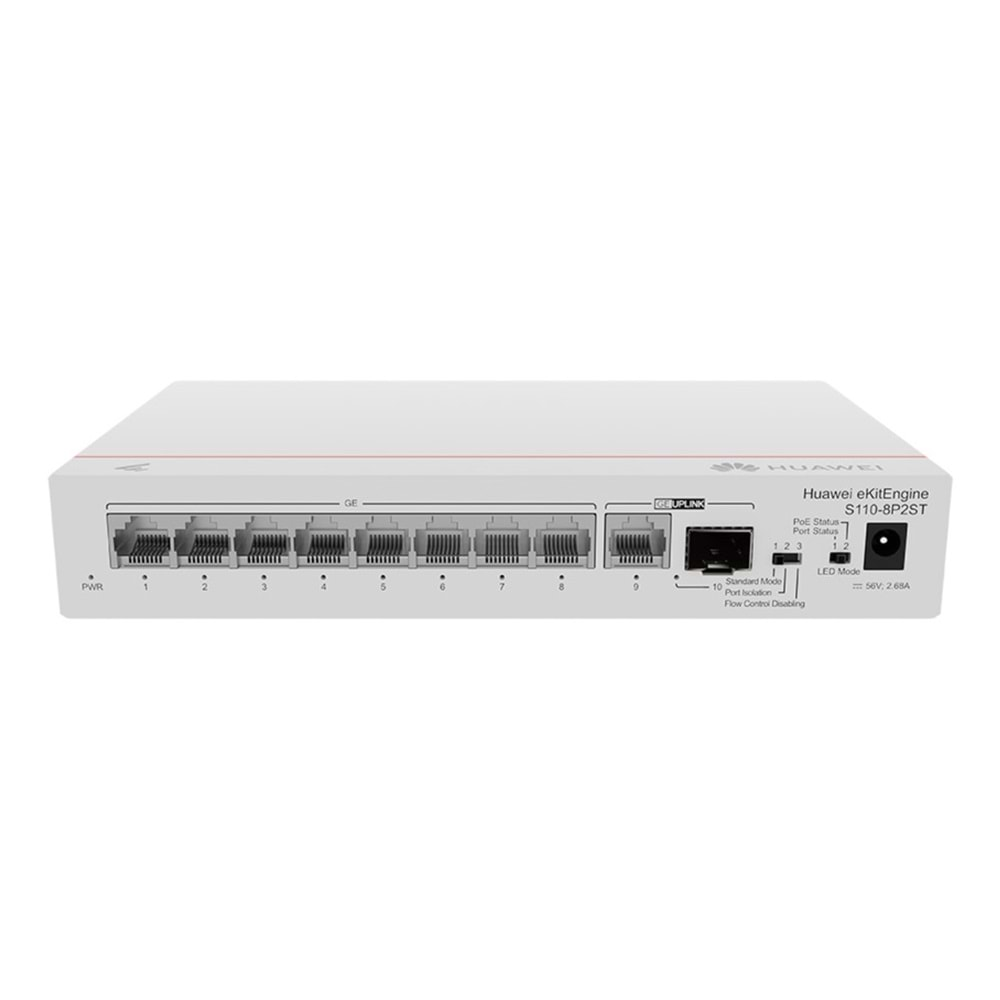 HUAWEI eKIT S110-8P2ST 8PORT 10/100/1000 POE 124W1xSFP 1xUPL YONETILMEZSWITCH