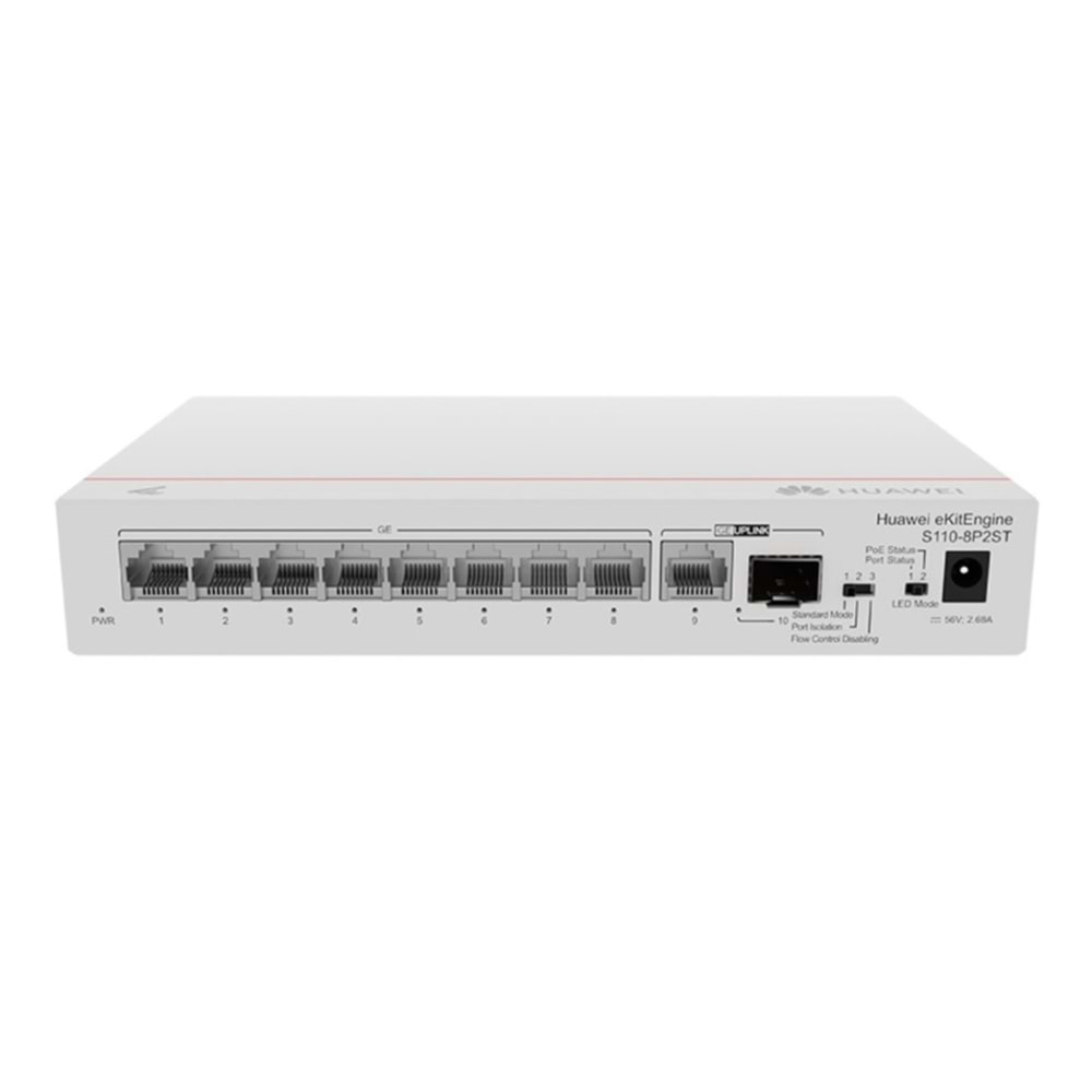 HUAWEI eKIT S110-8P2ST 8PORT 10/100/1000 POE 124W1xSFP 1xUPL YONETILMEZSWITCH