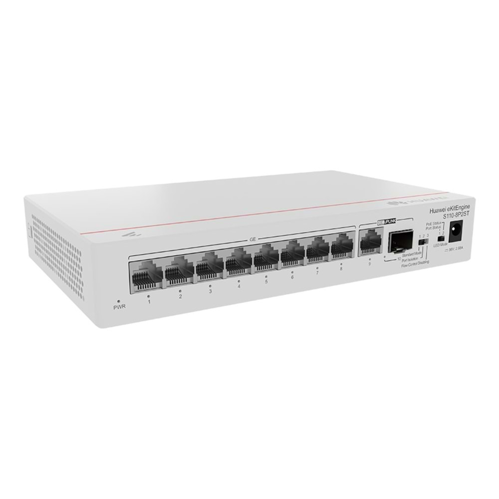 HUAWEI eKIT S110-8P2ST 8PORT 10/100/1000 POE 124W1xSFP 1xUPL YONETILMEZSWITCH