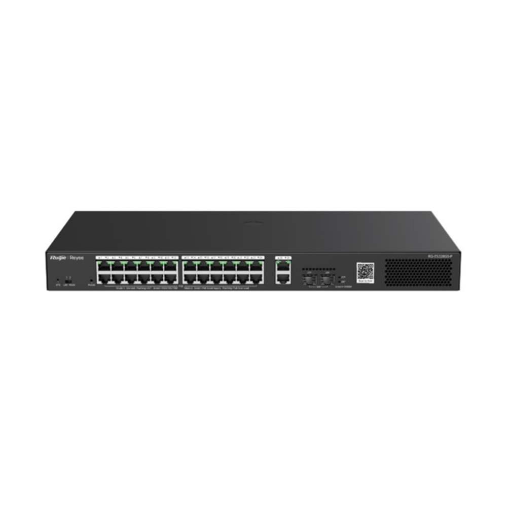 RUIJIE RG-ES228GS-P 26 PORT GIGABIT 24xPOE 370W 2xRJ-45 2xSFP YONETILIR SWITCH