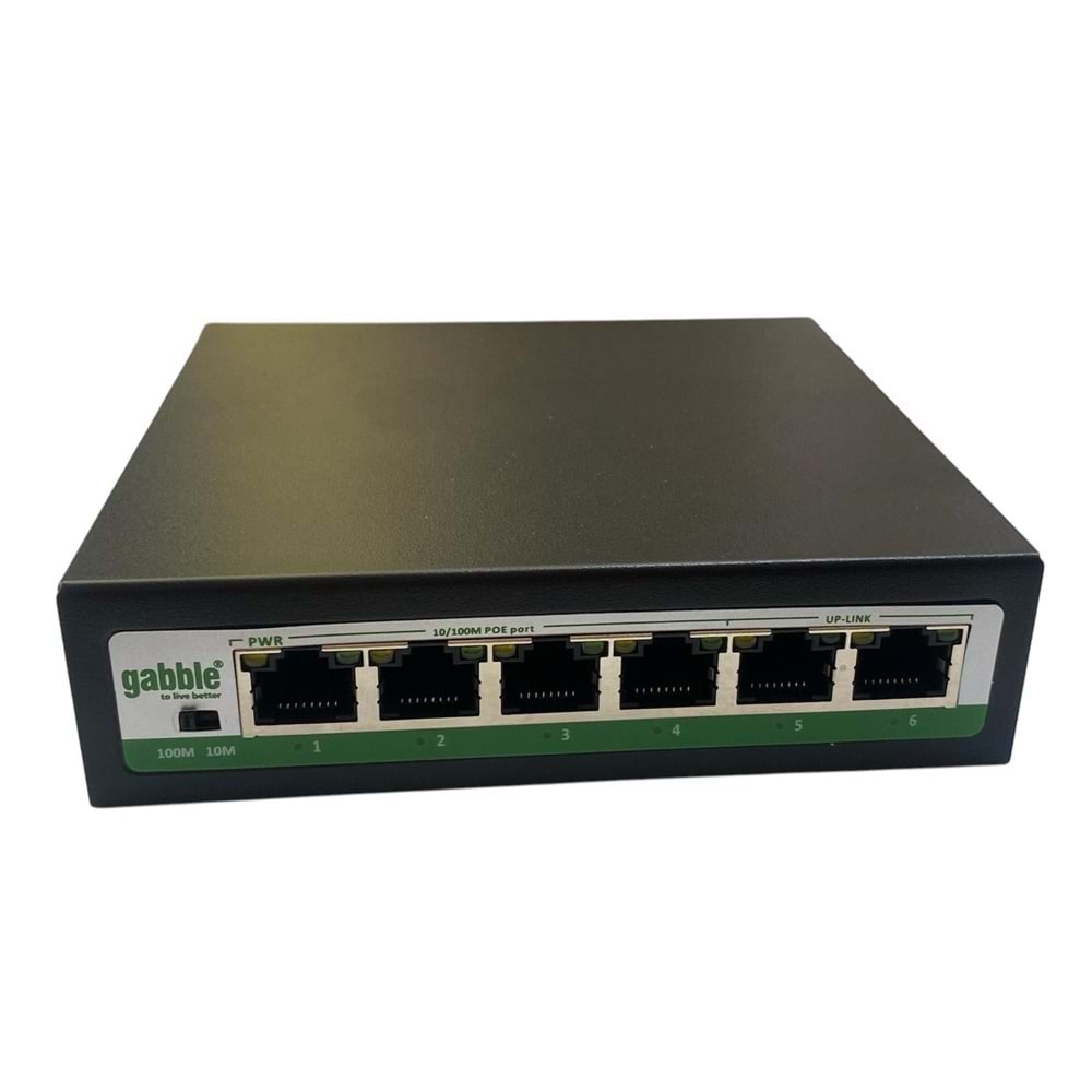 GABBLE GAB-P42MM 4 PORT 10/100 +2 UPLINK POE SWICH