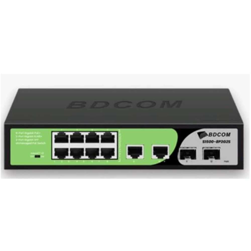 BDCOM S1500-8P2G2S 90W 8 PORT GE POE+ 2 PORT UPLINK RJ45+2 PORT SFP