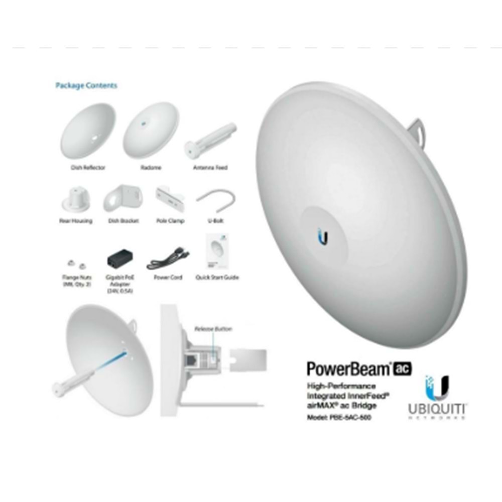 Ubiquiti PowerBeam PBE-5AC-500 802.11AC 450MBPS AP